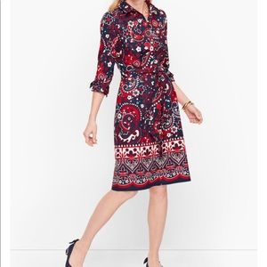 Paisley shirt dress from Talbots.